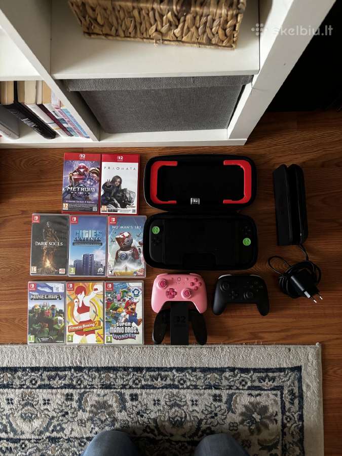 Switch 2 + žaidimai + Pro controller 2
