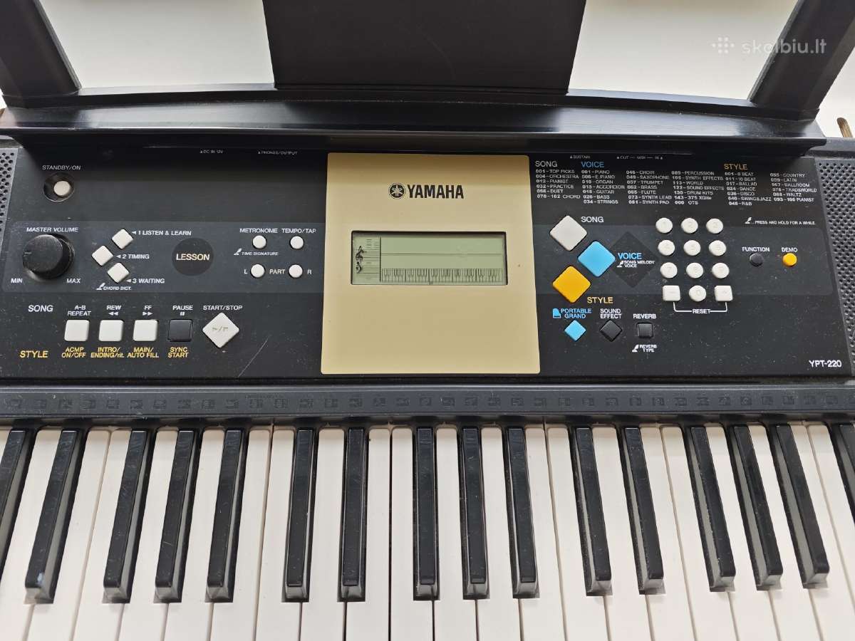 Yamaha Ypt-220 sintezatorius + stovas + pedalas - nuotraukos Nr. 2