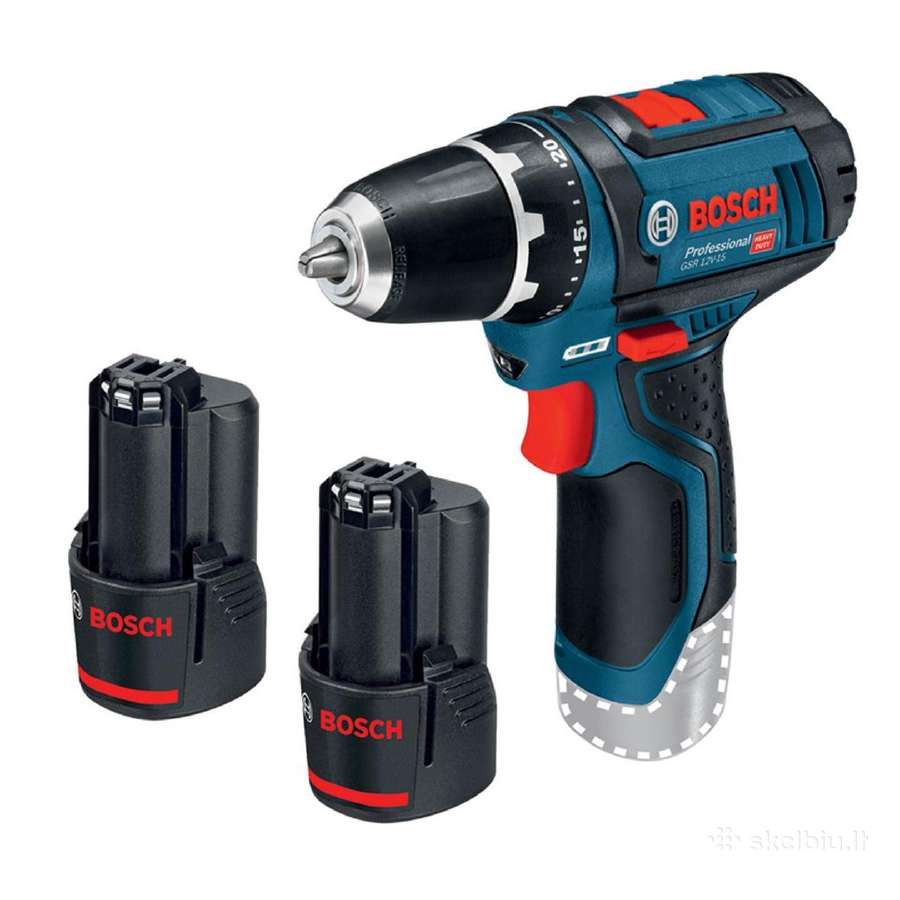 Akumuliatorinis suktuvas Bosch Gsr 12v-15, 12 V