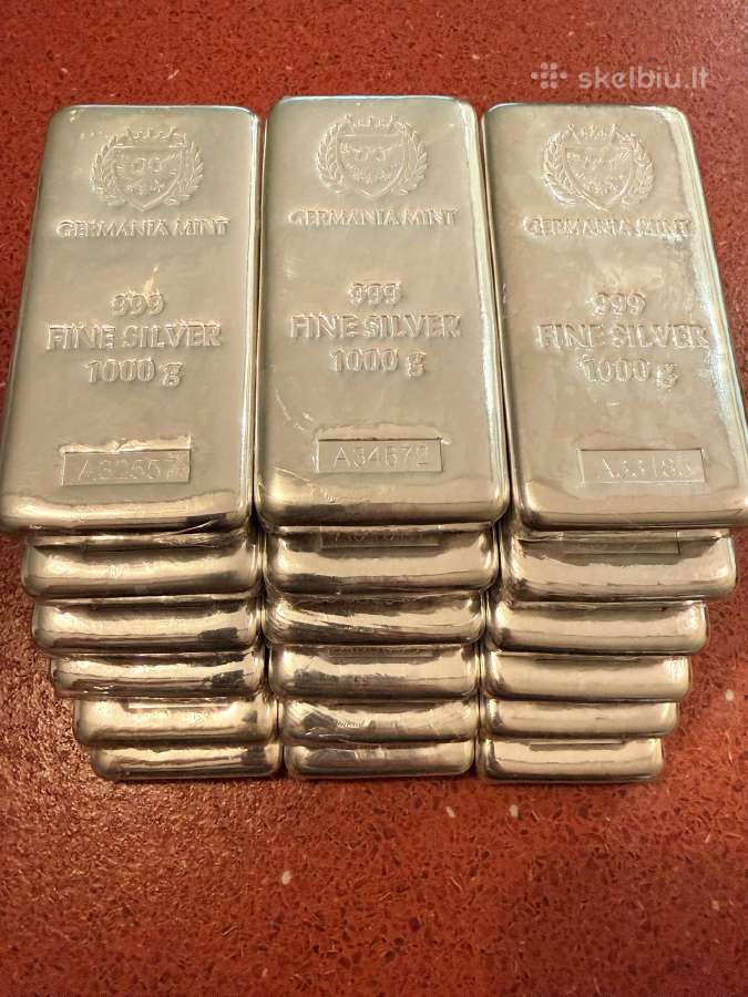 Investicinio sidabro luitai 1kg 999