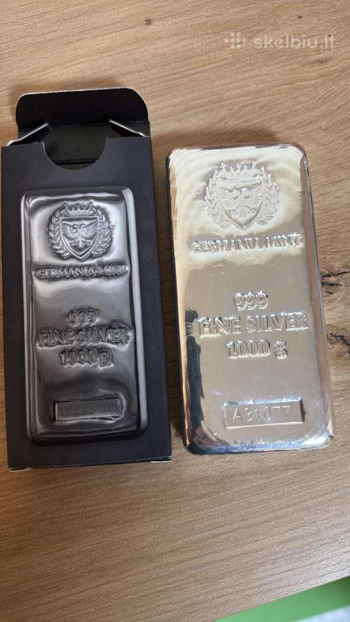 Investicinio sidabro luitai 1kg 999 - nuotraukos Nr. 2