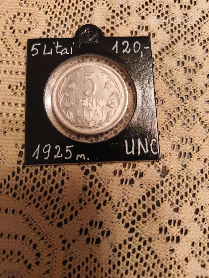 5 Litai 1925 m. Labai Gero Stovio.unc - Tulpė