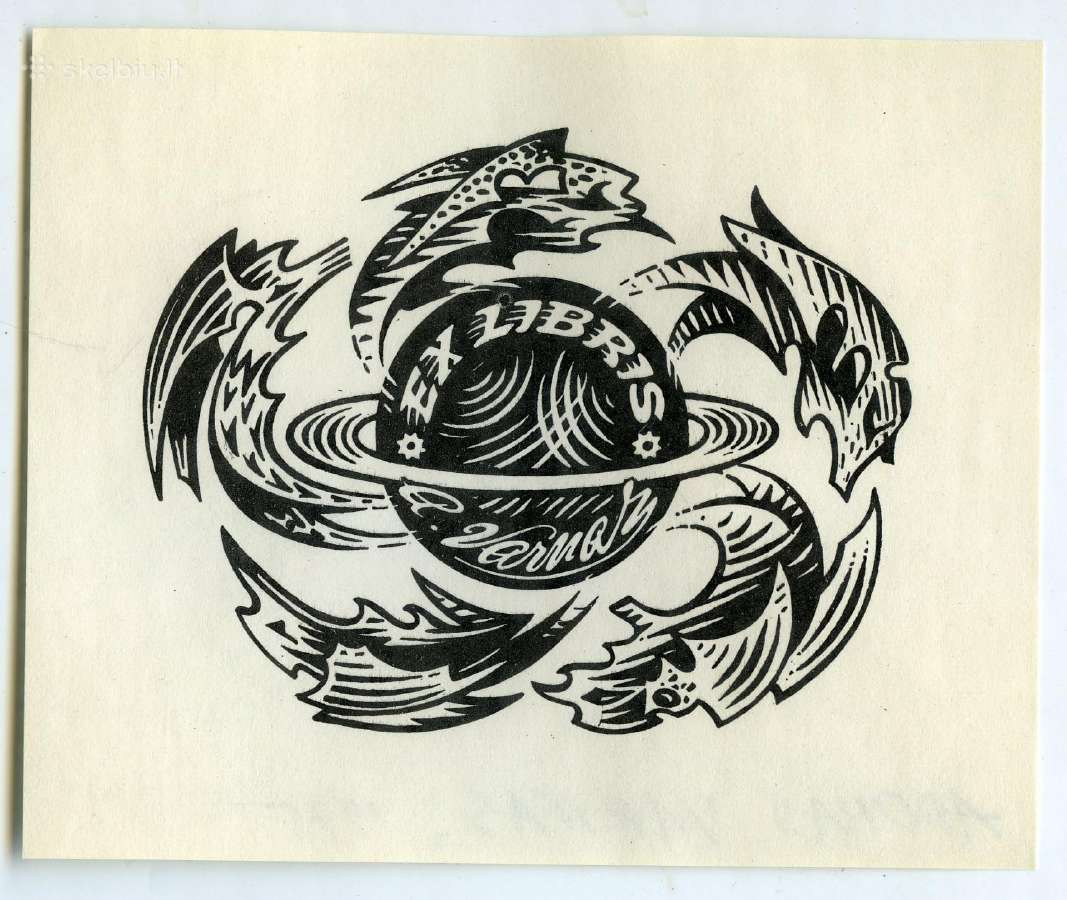 Ex libris Adomas Varnas 1878-1979 ekslibris