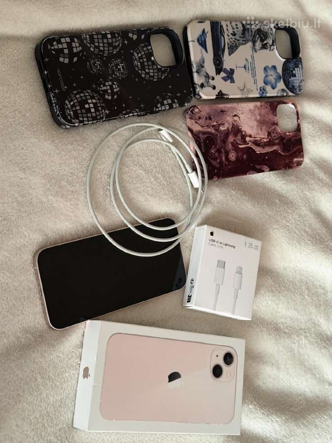 iPhone 13 128gb (Pink) / Rožinis + Pilnas komplekt