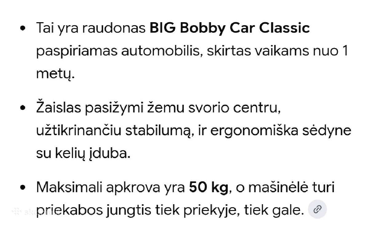 Paspiriamas automobilis iki 50 kg - nuotraukos Nr. 9