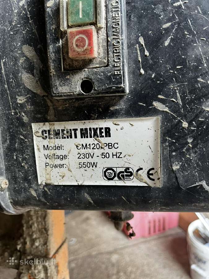Naudota Elektrinė betono maišyklė Cm120-pbc, 120 l - nuotraukos Nr. 5
