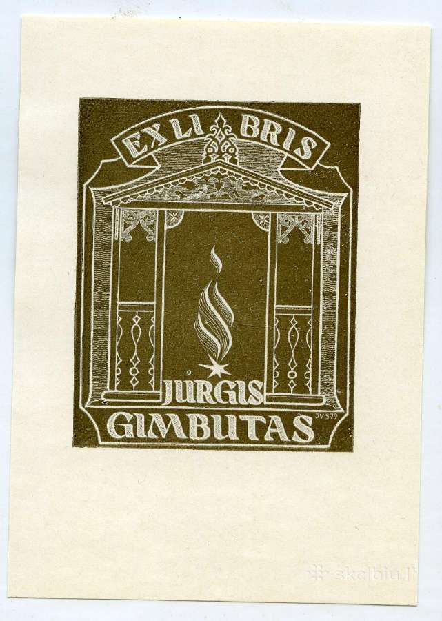1987 Jurgis Gimbutas 3 ekslibriai ex libris