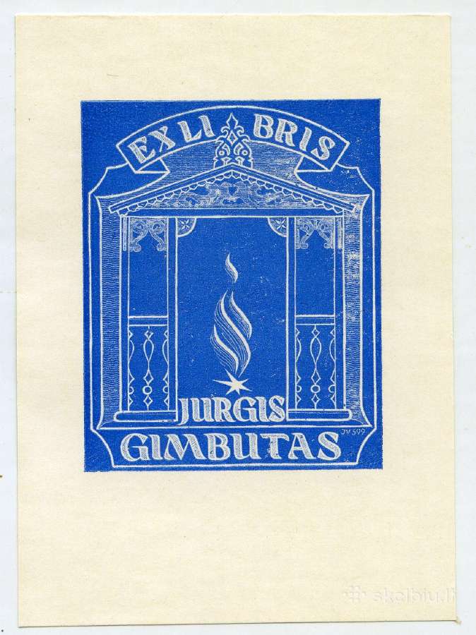 1987 Jurgis Gimbutas 3 ekslibriai ex libris - nuotraukos Nr. 3
