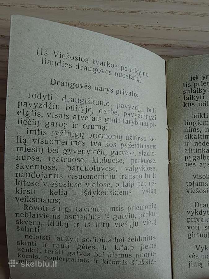 Draugovininko ženkliukas, pažymėjimas ir knygutė - nuotraukos Nr. 8