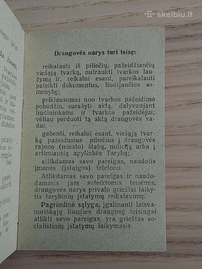 Draugovininko ženkliukas, pažymėjimas ir knygutė - nuotraukos Nr. 11