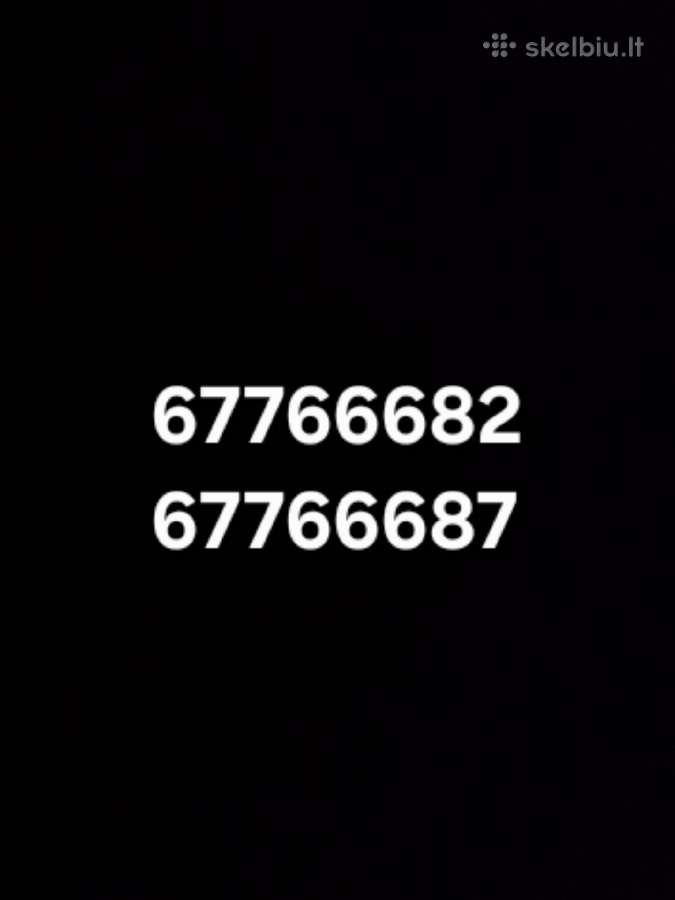 Gražūs numeriai / VIP numeriai 25€