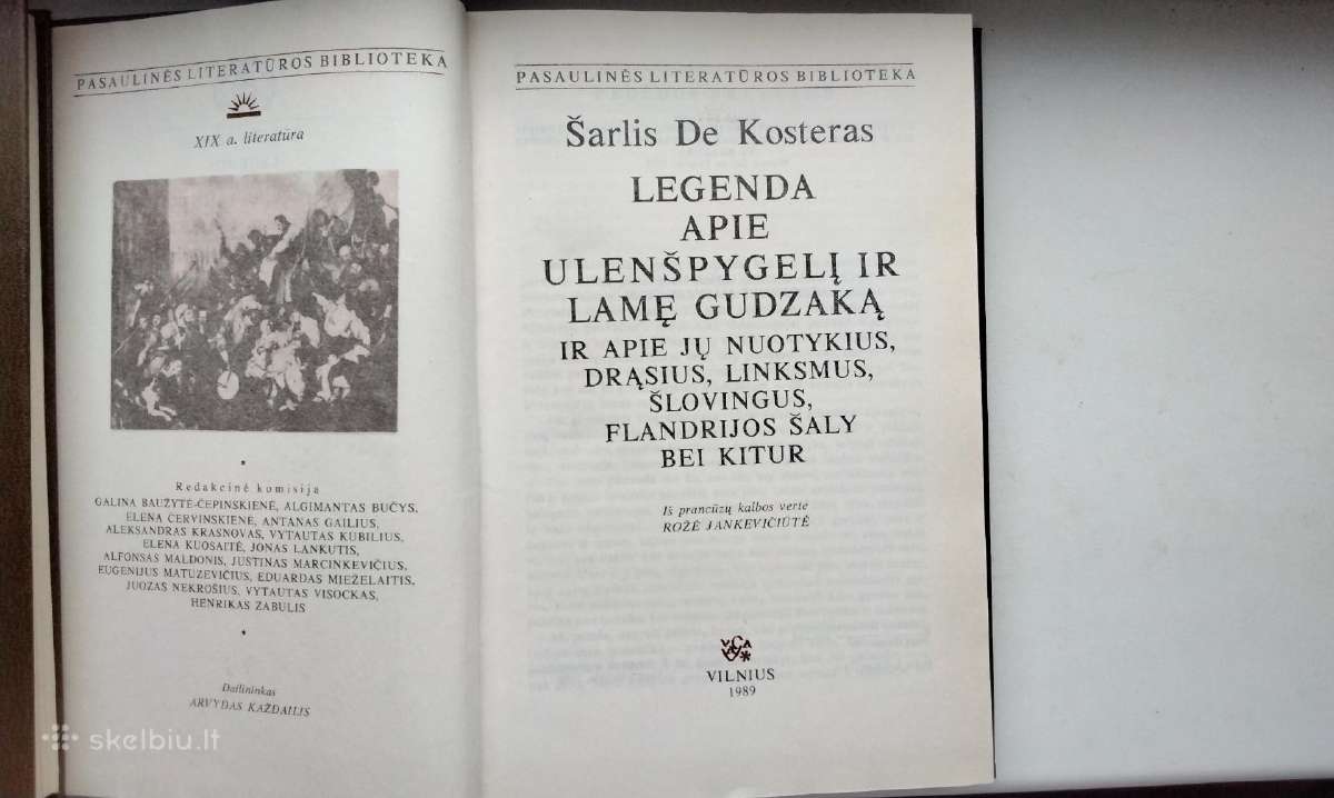 Š. de Kosteras. Legenda apie Ulenšpygelį 1989 m. l