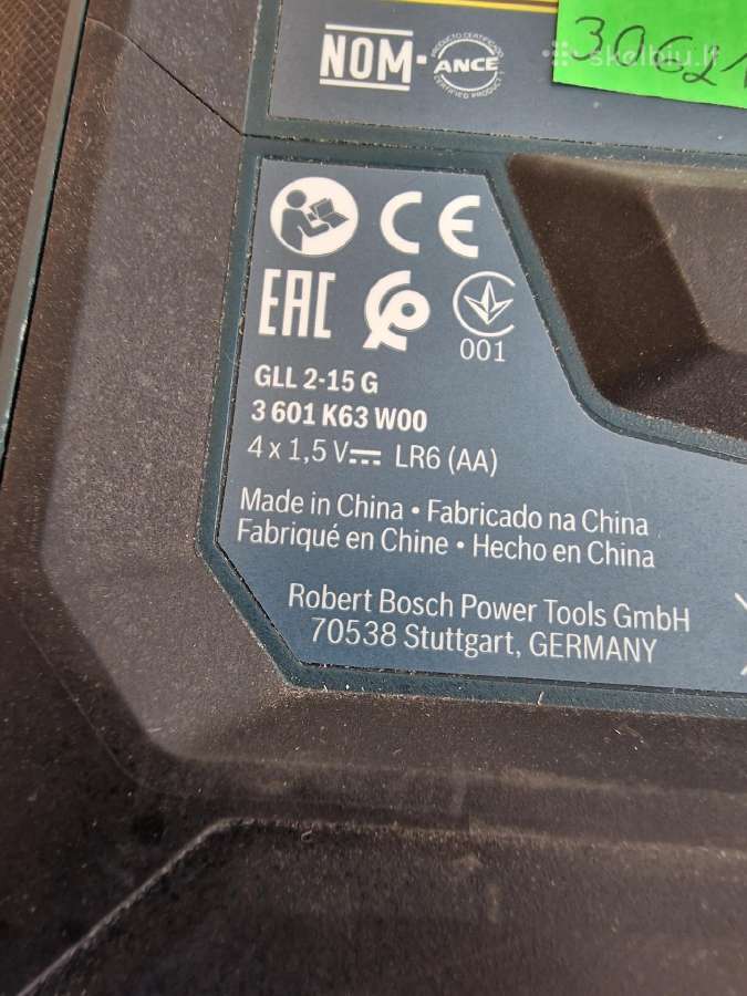 Parduodame lazeri Bosch Gll 2-15 G - nuotraukos Nr. 2