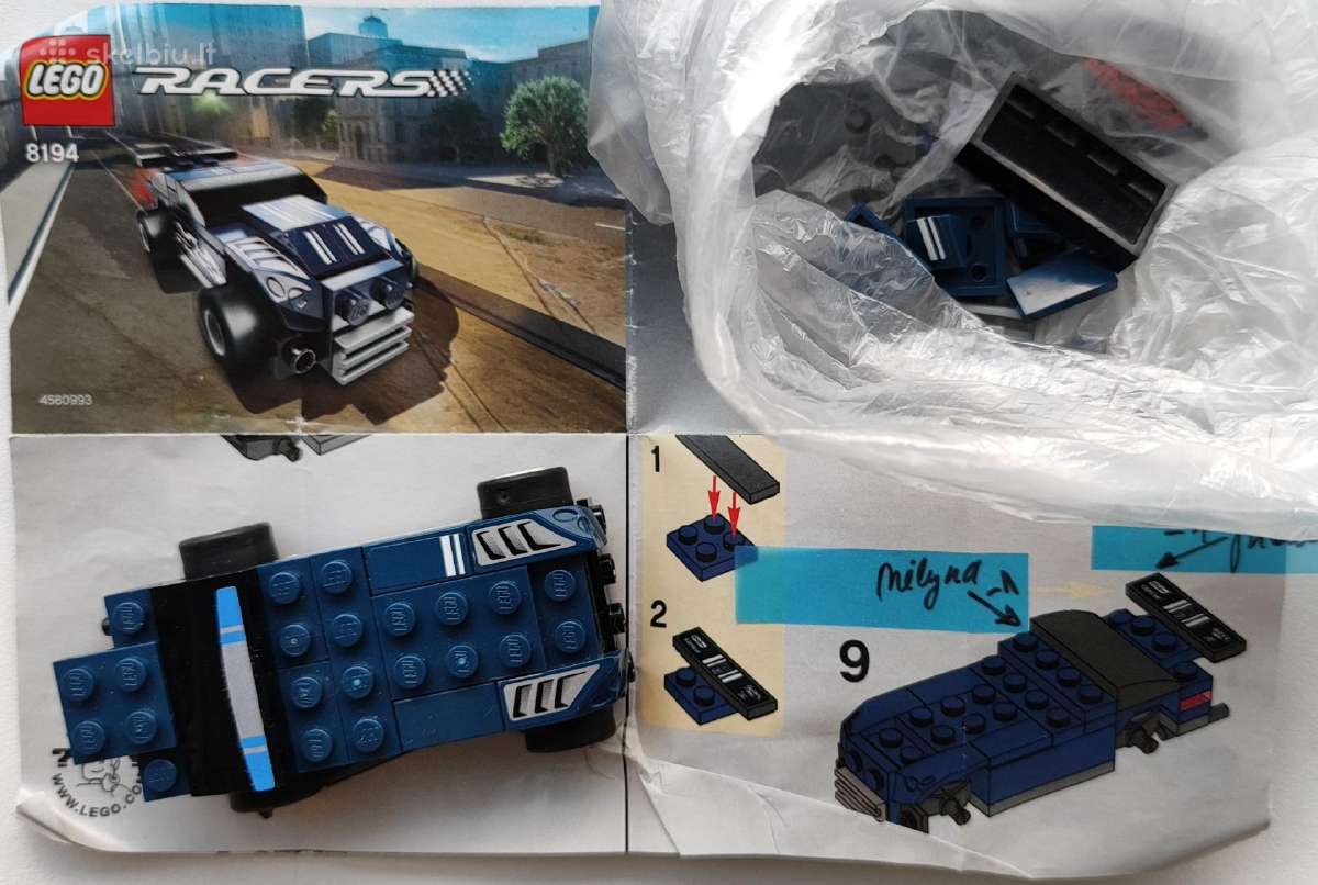 Vilniuje parduodamas nepilnas Lego Racers 8194 Nit
