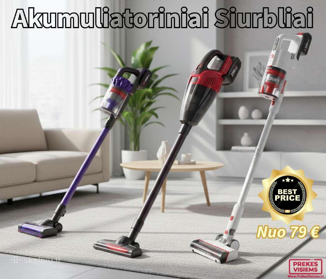 Akumuliatorinis Dulkių Siurblys 20l Worcraft