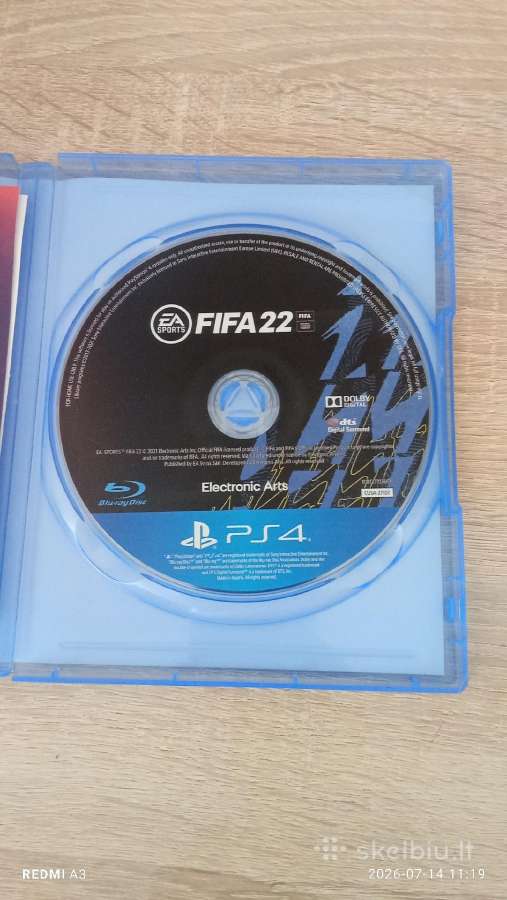 Naudotas Fifa 22 žaidimas Ps4 konsolei.