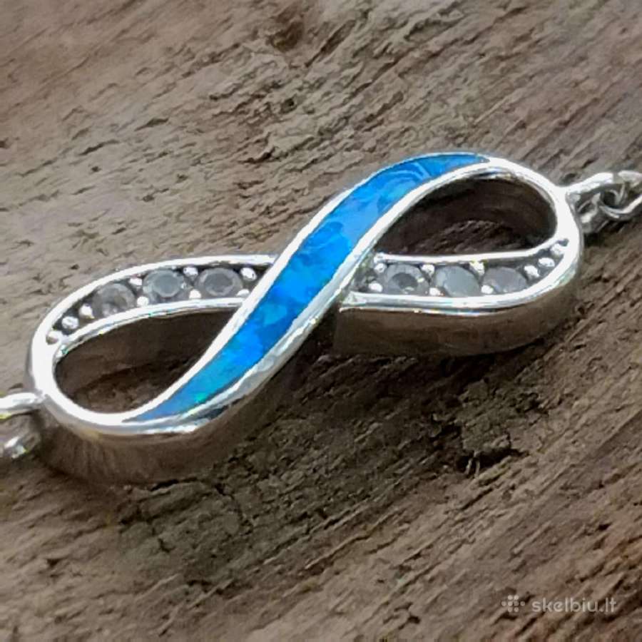 Sidabrinė apyrankė „Begalybė ir Opalas“ (925) - nuotraukos Nr. 4