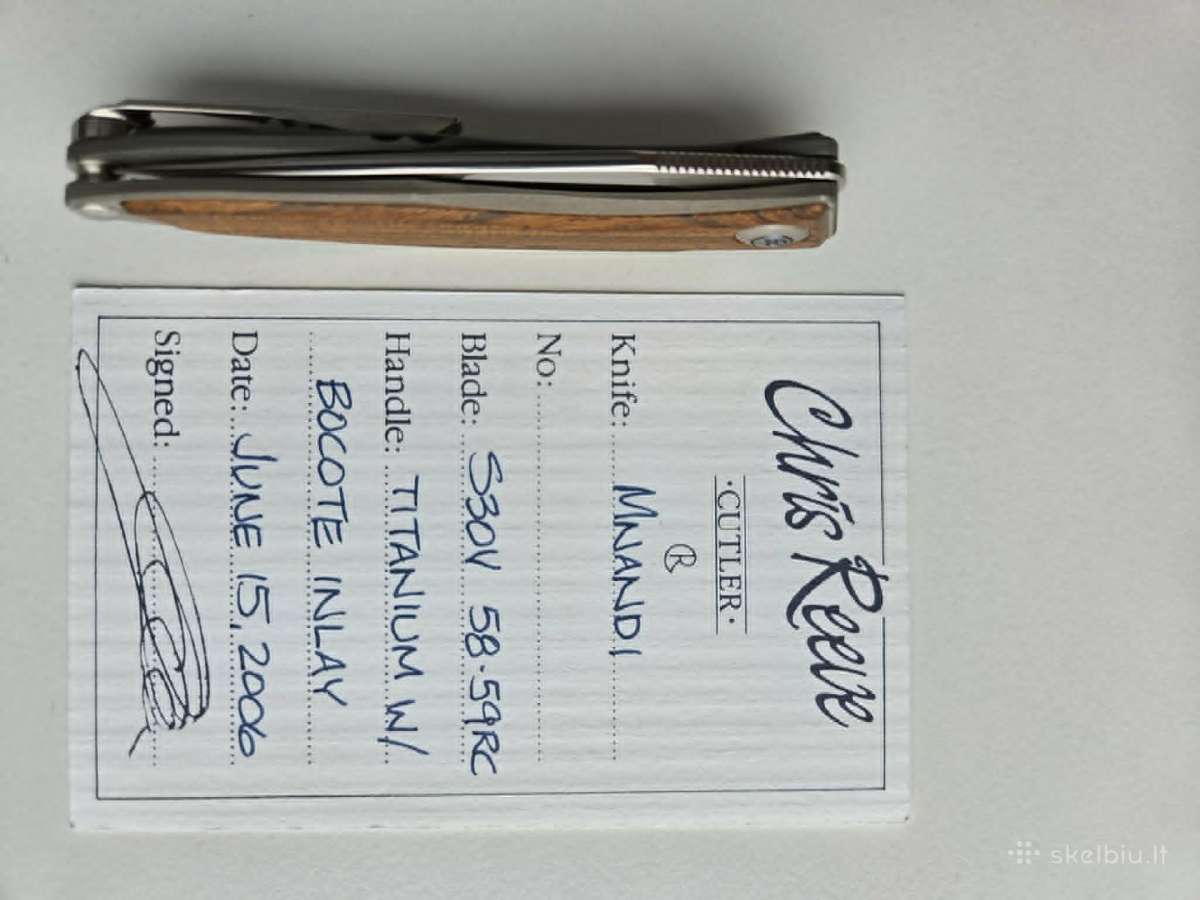 Peilis Chris Reeve Mnandi, S30v, Bocote inlay - nuotraukos Nr. 2