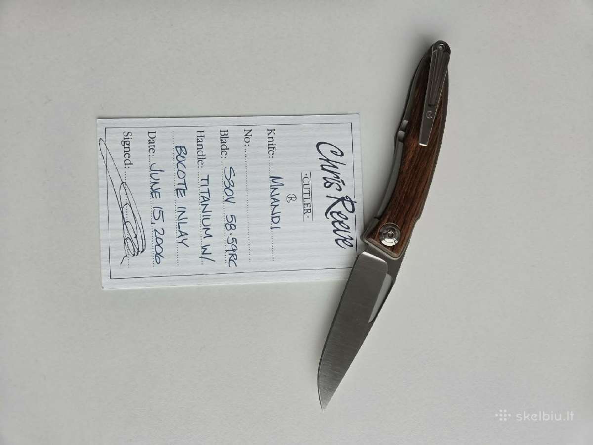 Peilis Chris Reeve Mnandi, S30v, Bocote inlay - nuotraukos Nr. 4