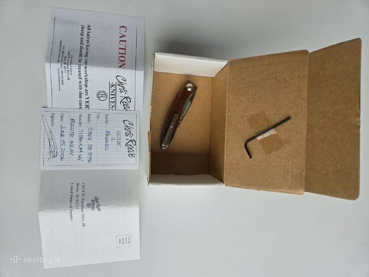Peilis Chris Reeve Mnandi, S30v, Bocote inlay - nuotraukos Nr. 5