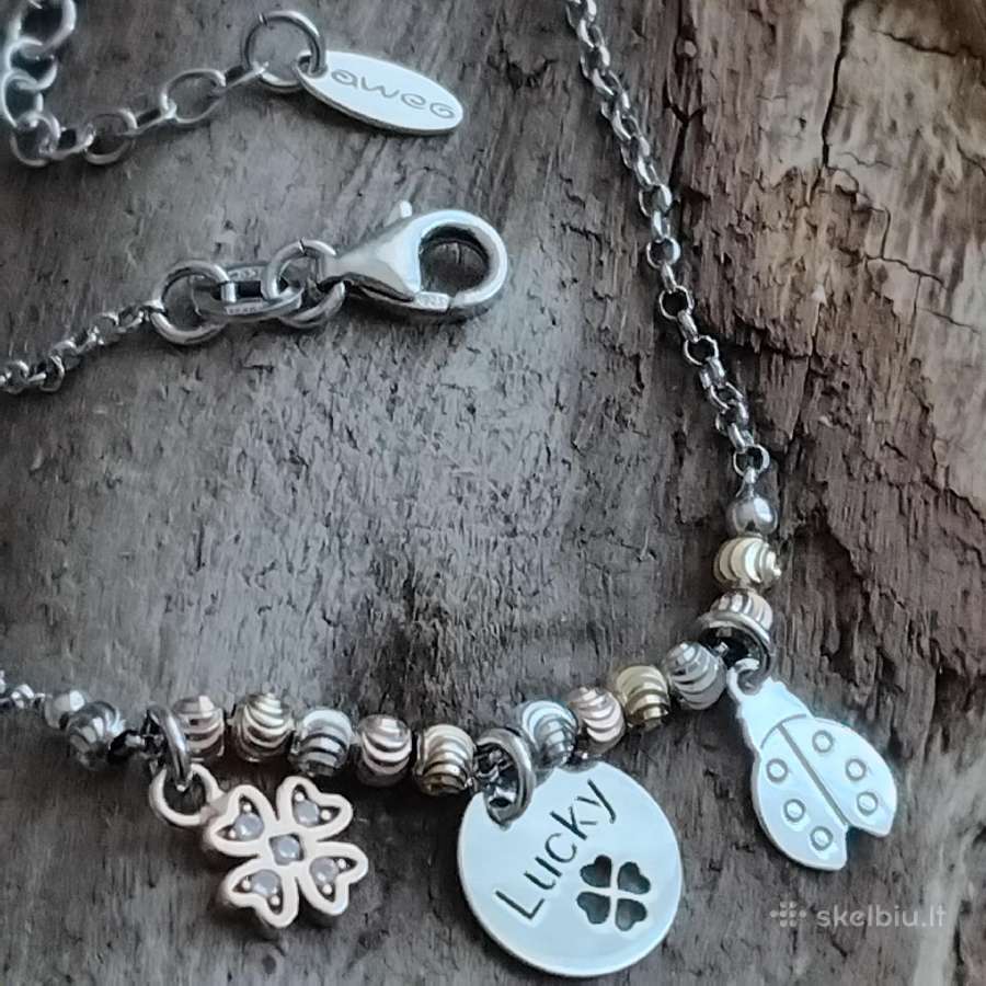 Itališka sidabrinė apyrankė-talismanas