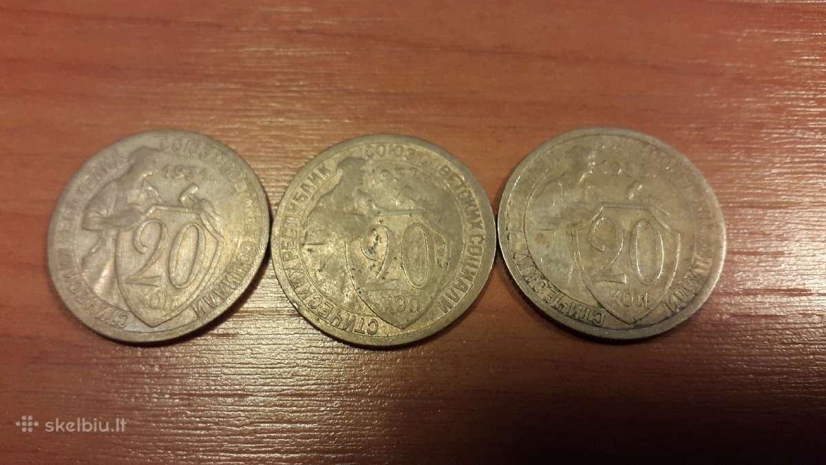 Tarybinės 20 kapeikų 1930,1931,1932 m. | Skelbiu.lt Tarybinės 20 kapeikų 1930,1931,1932 m.