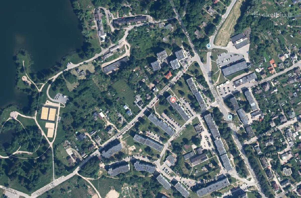 2 k. butas Lentvaryje, Vytauto g., šalia ežero.