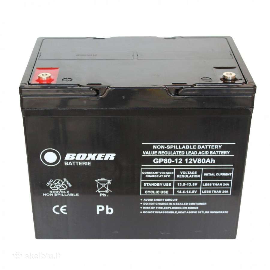 Industrinis 12v 80ah Agm akumuliatorius