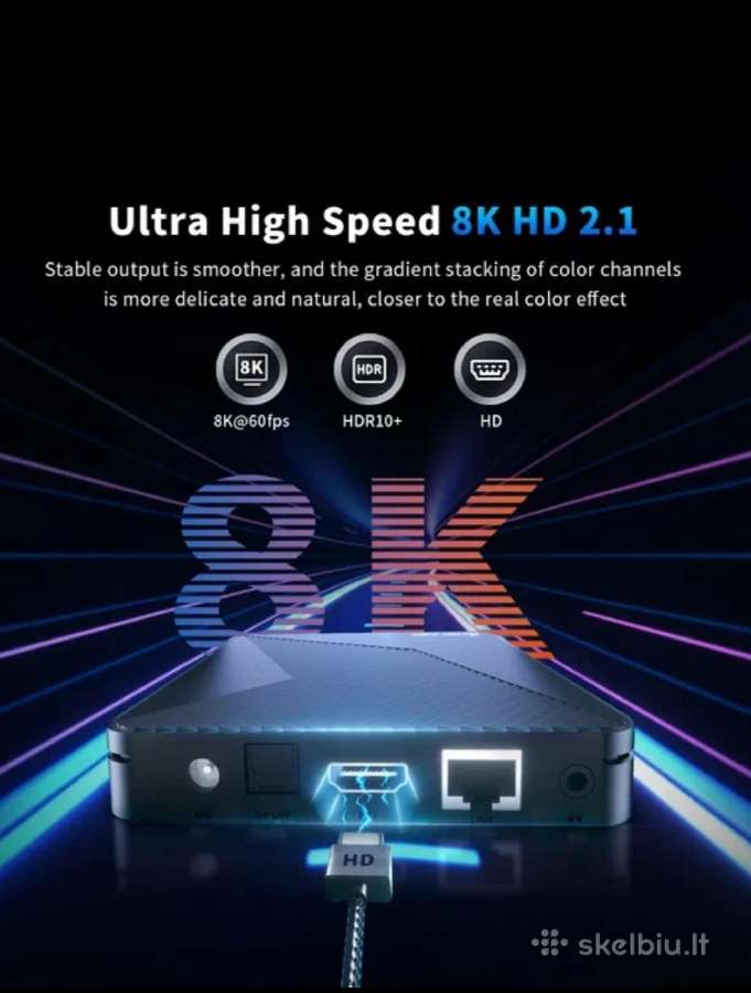 Topinis max m9 pro 8/128 av1, 8k Hdr wifi6 - nuotraukos Nr. 8
