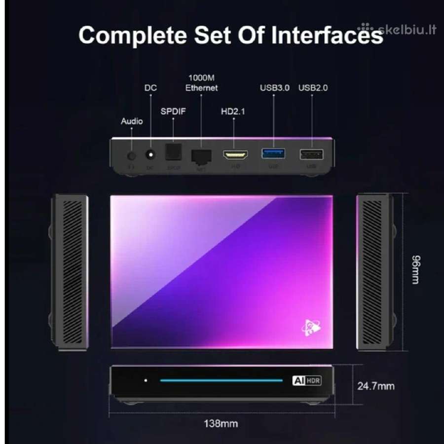 Topinis max m9 pro 8/128 av1, 8k Hdr wifi6 - nuotraukos Nr. 9