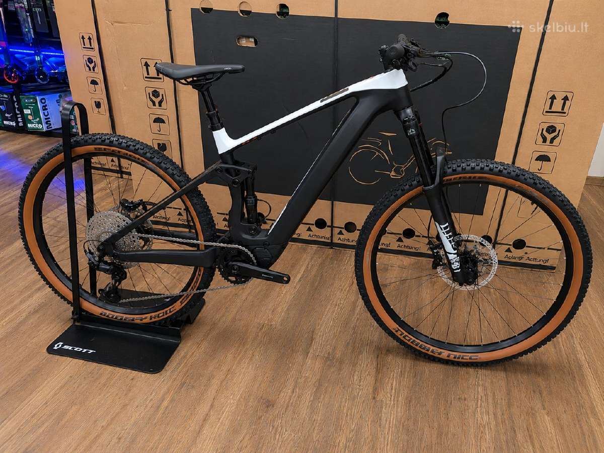 Elektrinis Carbon MTB Dviratis Full Akcija