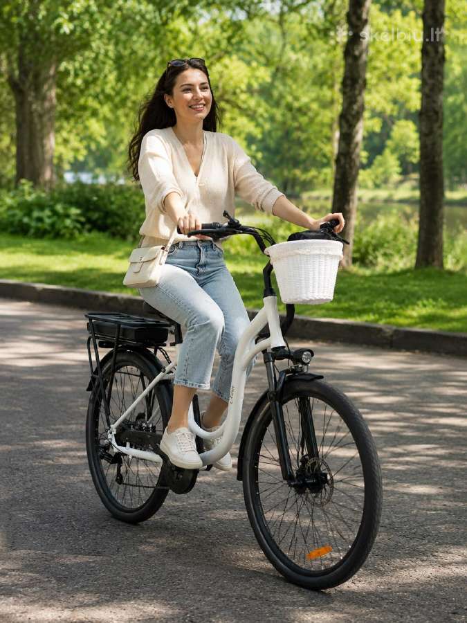 Moteriskas elektrinis dviratis Elvia 28 colių - nuotraukos Nr. 11
