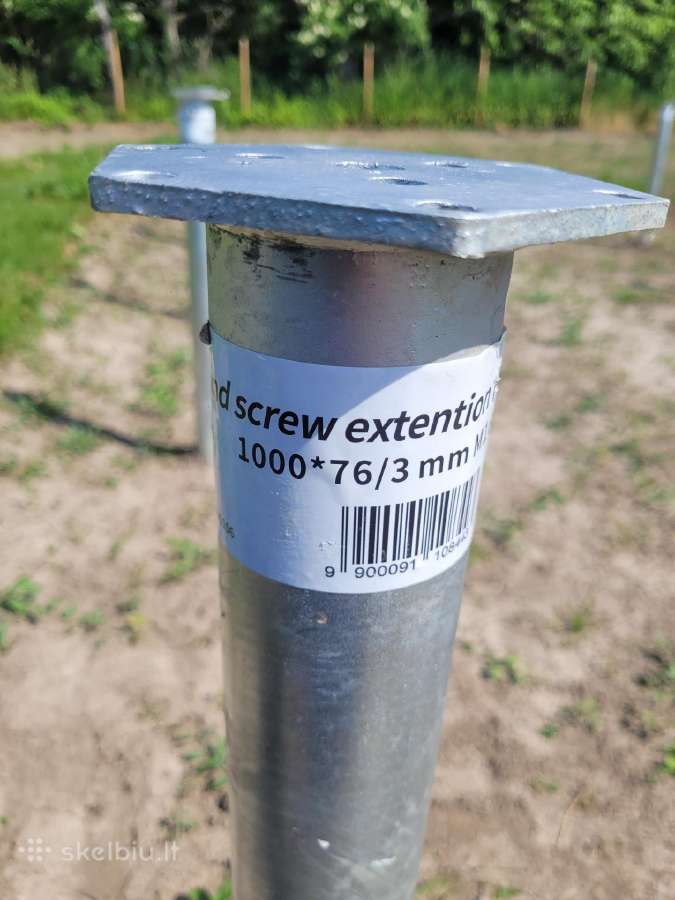 Sraigtinių polių prailgintuvai.