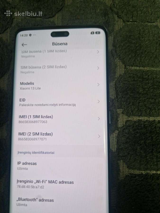 Xiaomi 13 Lite Black 8 GB RAM 256 GB - nuotraukos Nr. 2
