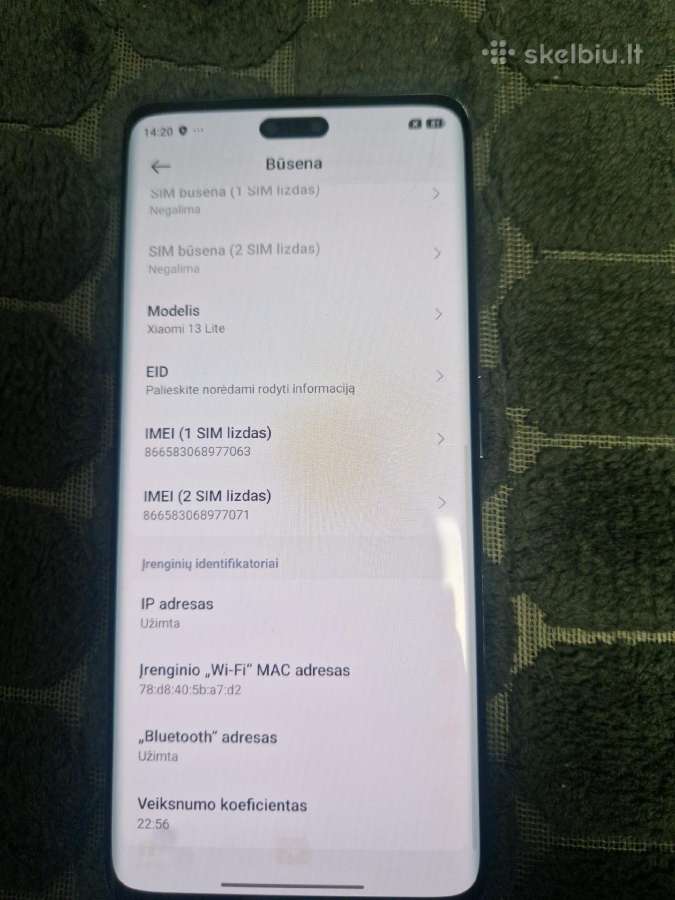 Xiaomi 13 Lite Black 8 GB RAM 256 GB - nuotraukos Nr. 3