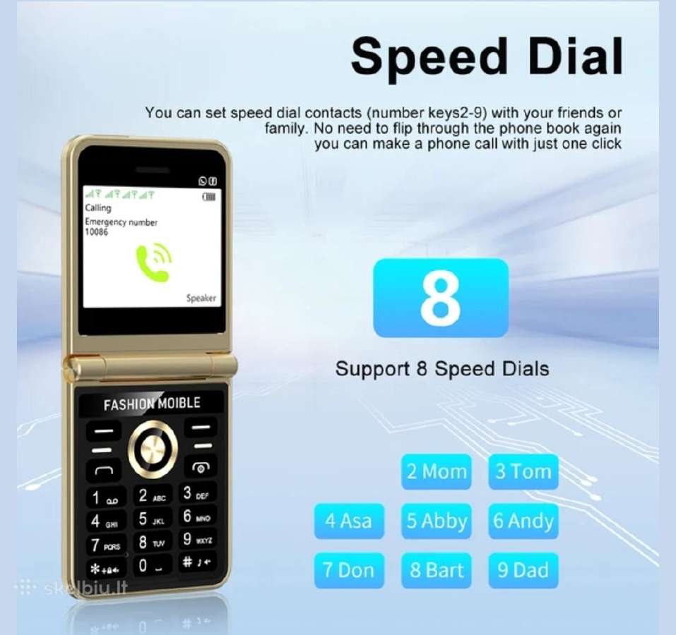 Servo Flip phone 4sim - nuotraukos Nr. 12