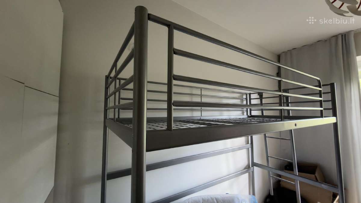 Ikea metalinė lova (tik 2 aukštas) su kopečiomis
