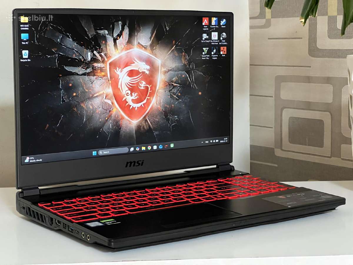 Parduodamas Msi Gl65 su Gtx1660ti, I7-9k, 120hz. - nuotraukos Nr. 2