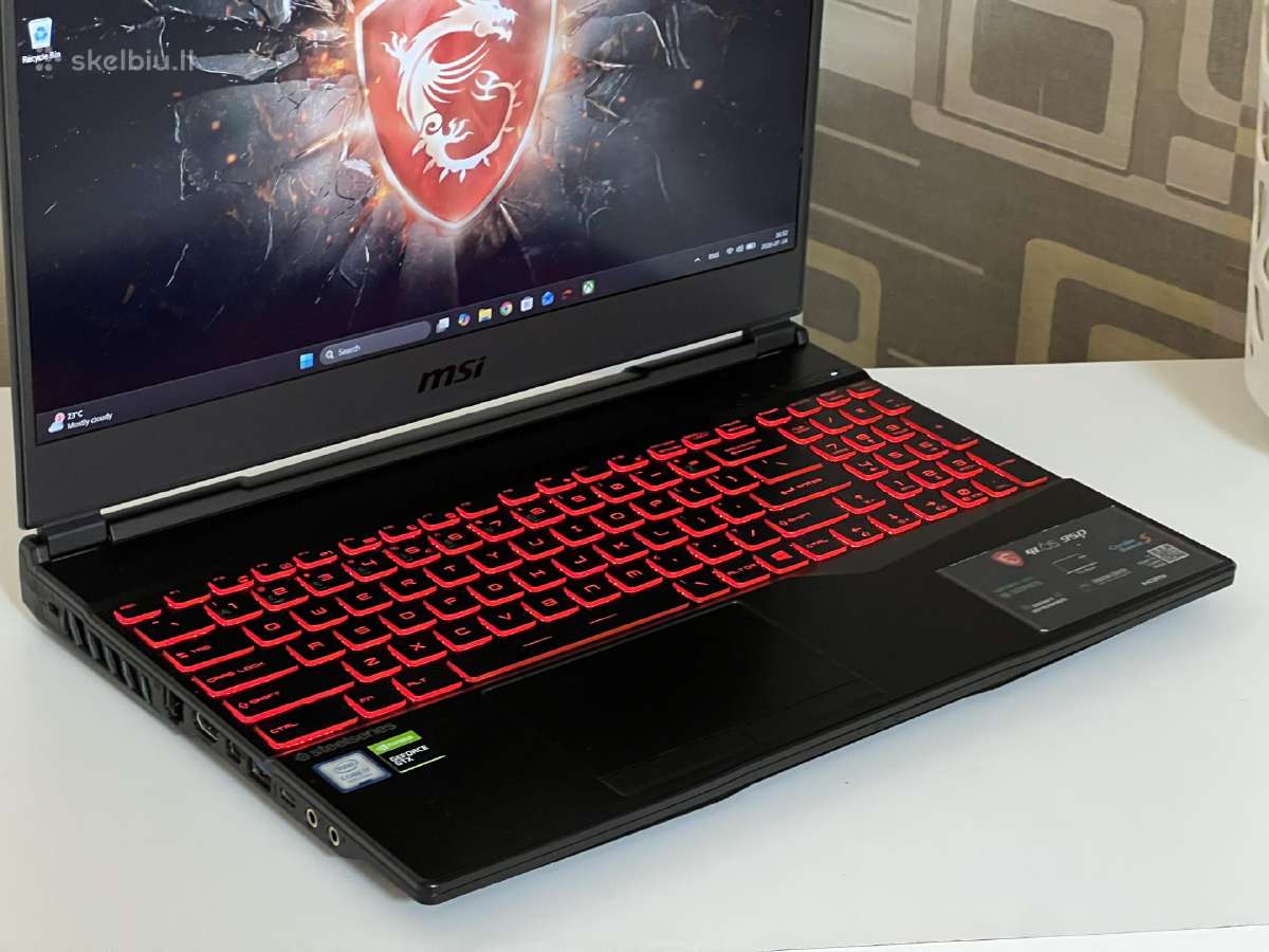Parduodamas Msi Gl65 su Gtx1660ti, I7-9k, 120hz. - nuotraukos Nr. 3