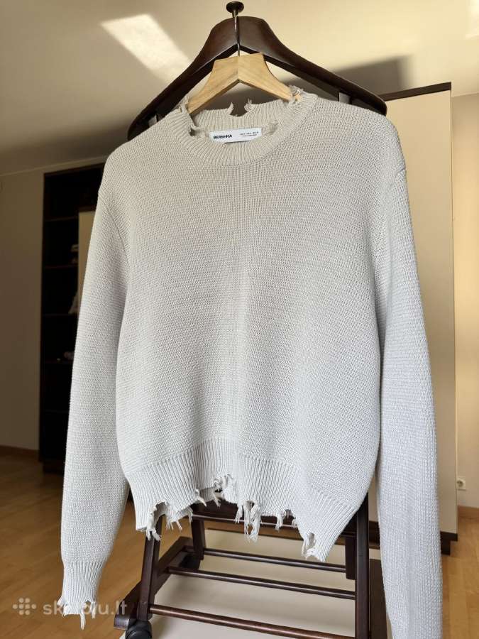 Bershka vyriškas plėšytas megztinis - nuotraukos Nr. 2