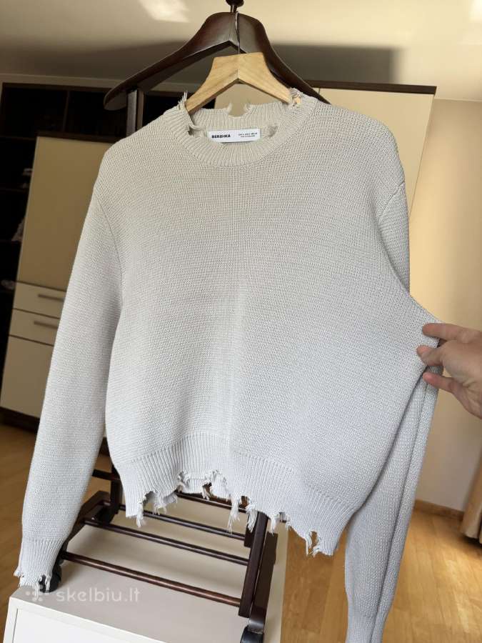 Bershka vyriškas plėšytas megztinis - nuotraukos Nr. 3