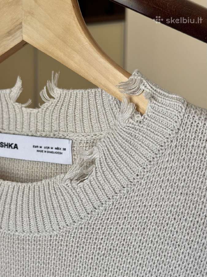 Bershka vyriškas plėšytas megztinis - nuotraukos Nr. 9