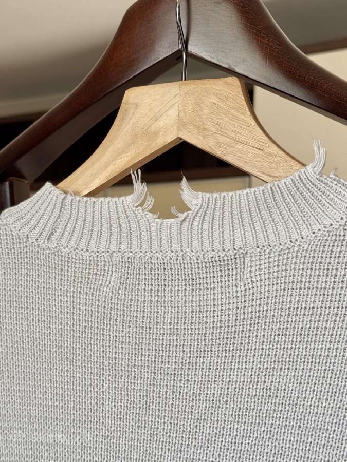 Bershka vyriškas plėšytas megztinis - nuotraukos Nr. 18