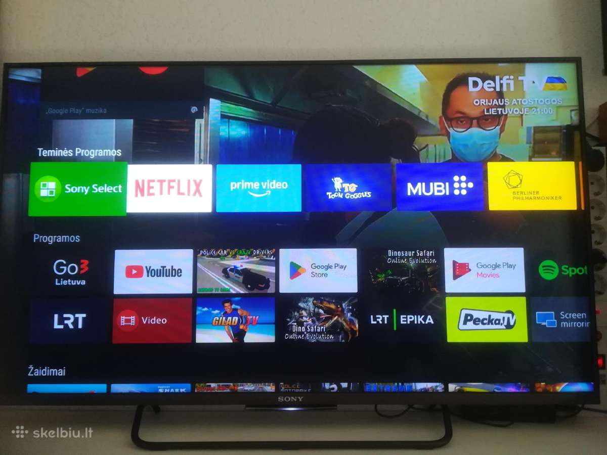 "Sony Kdl-43w755c" 109cm Smart Wi-fi Go3 Youtube - nuotraukos Nr. 5