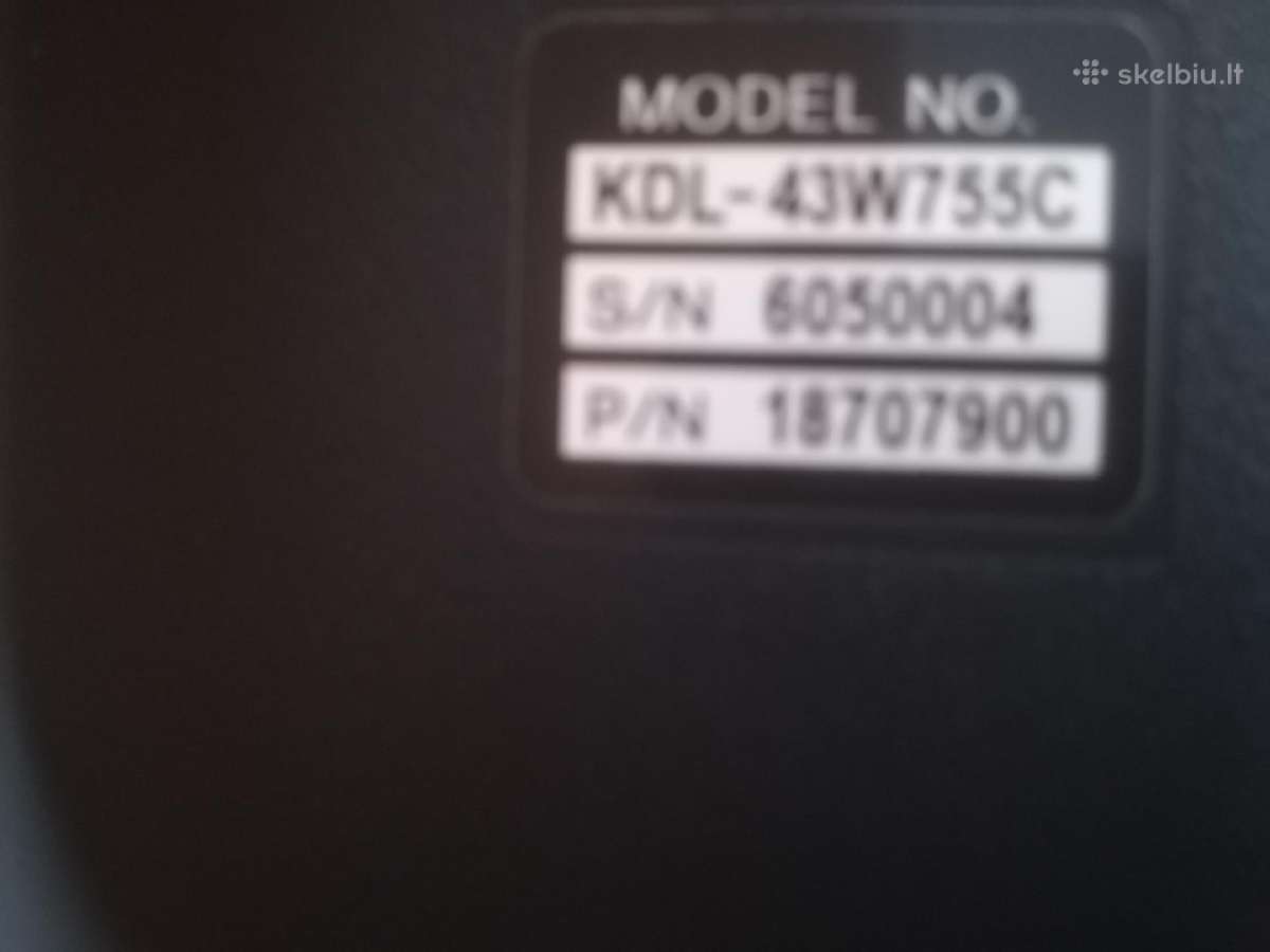 "Sony Kdl-43w755c" 109cm Smart Wi-fi Go3 Youtube - nuotraukos Nr. 9