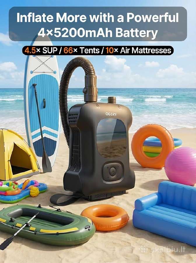Sup Nešiojama Oro pompa iki 20psi ir Powerbank - nuotraukos Nr. 15
