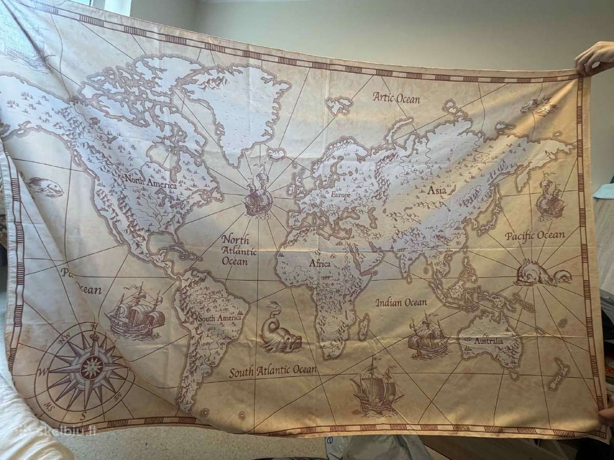 World map fabric poster, balloons and more - nuotraukos Nr. 2