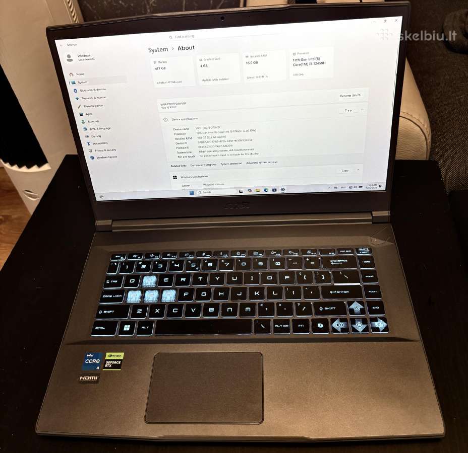 Msi Thin 15 B12uc