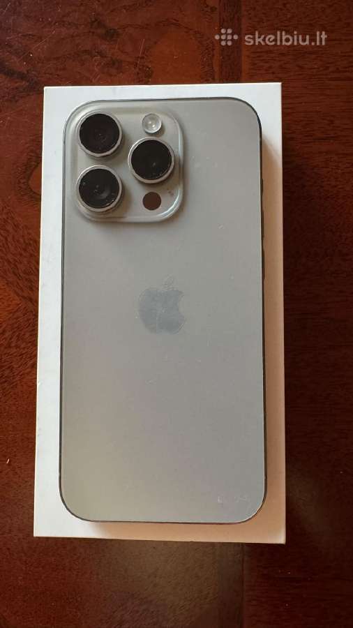 Parduodamas iPhone 15 Pro 128 GB (titano spalvos)