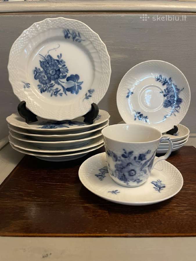 Royal Copenhagen Blue Flower espresso setas 6 asm - nuotraukos Nr. 4